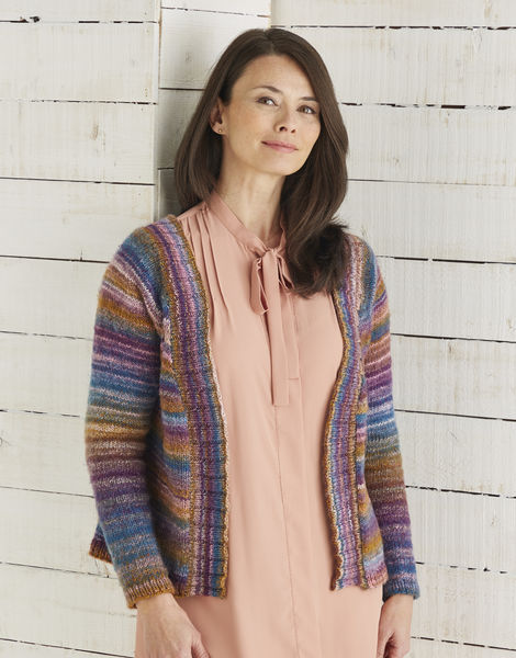 Sirdar 10026 Top Down Cardigan in Sirdar Jewelspun Aran (#4 weight yarn) for Adults.